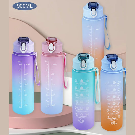 FlexiJointMe™: 900ml Sports Water Bottle with Time Marker